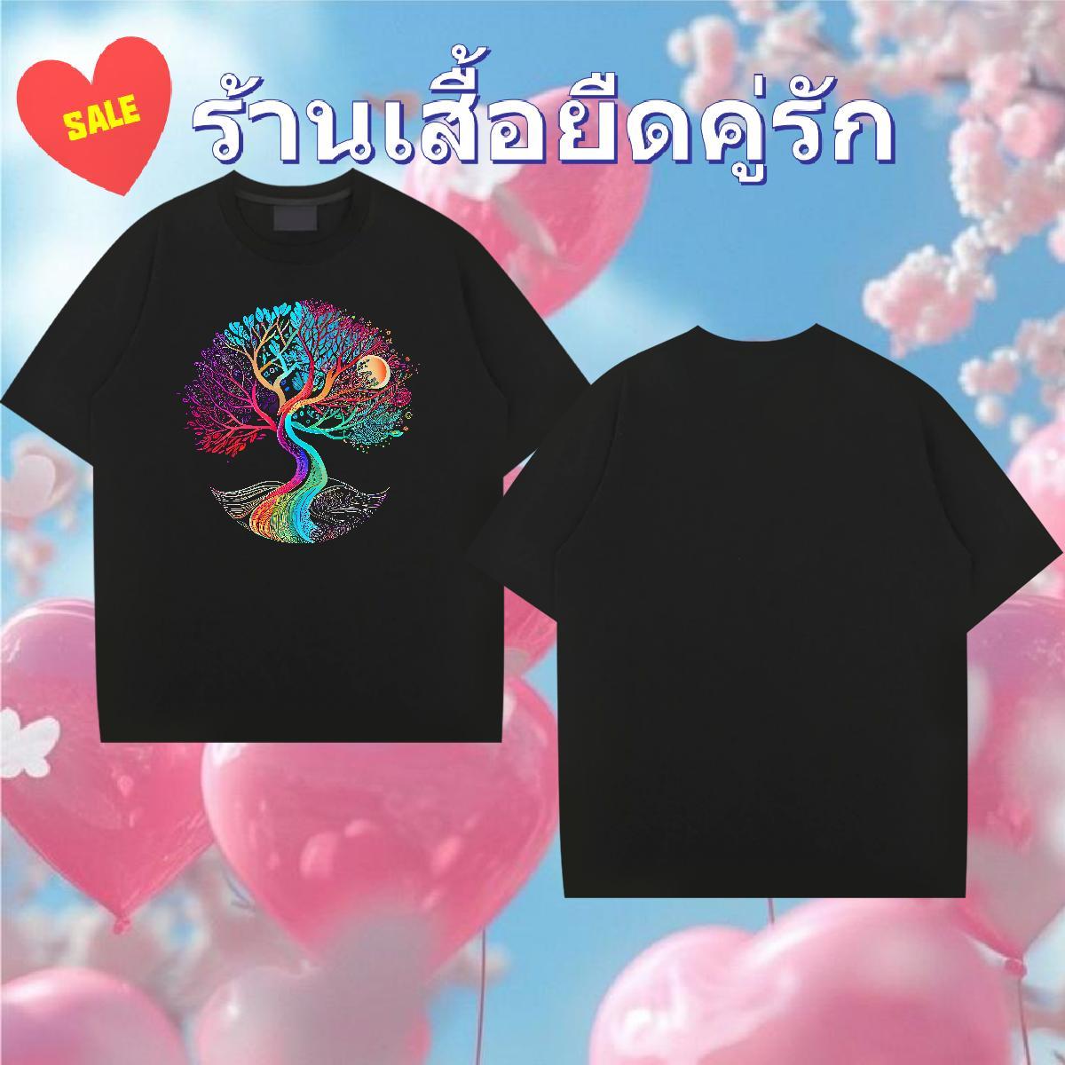 Free Shipping Men Tops Tees tree Anime Printing Street 230g 100% Cotton Clothes Breathable Soft Unisex Man T Shirts Black Oversized