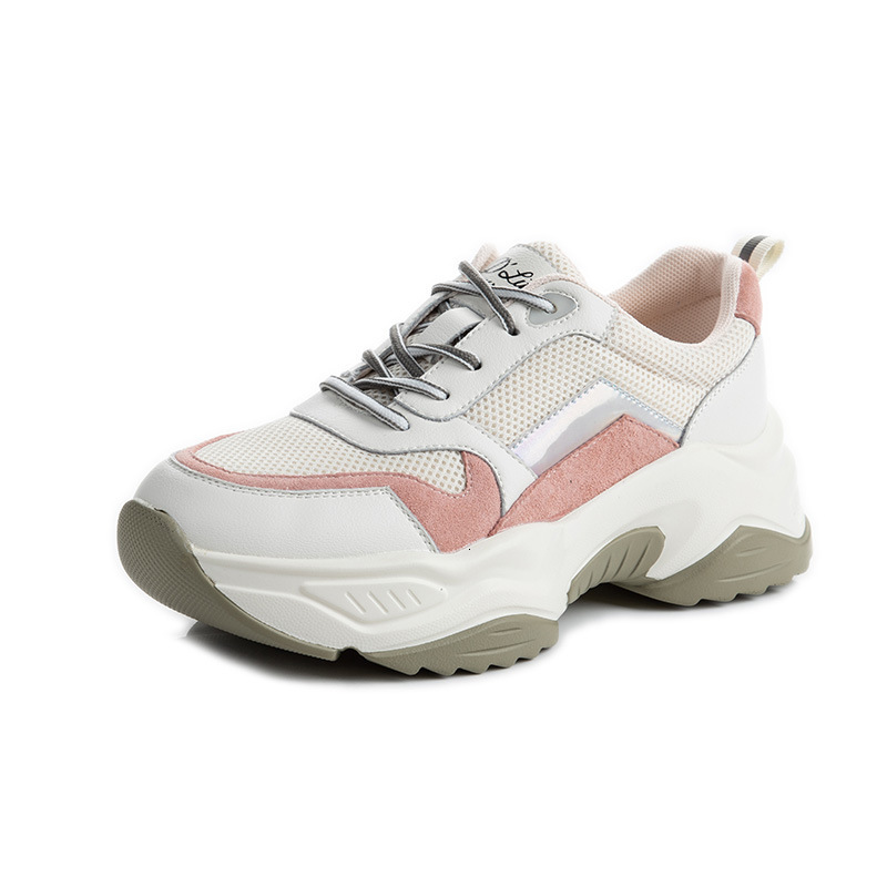 Ddmysports Genuine Leather Dad In Spring New Casual Shallow Mouth Sports With Thick Soles And Versatile Flat Bottomed Small White Shoes For Women OUTD