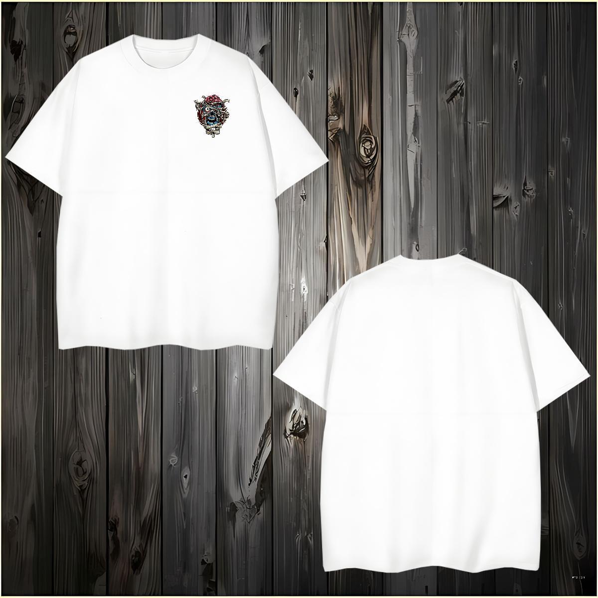 Fashion Designer Mens Tshirts monster Daily Wear 230g Cotton Tops Shirt Crew Neck Classic Men T Shirts White Plus Size