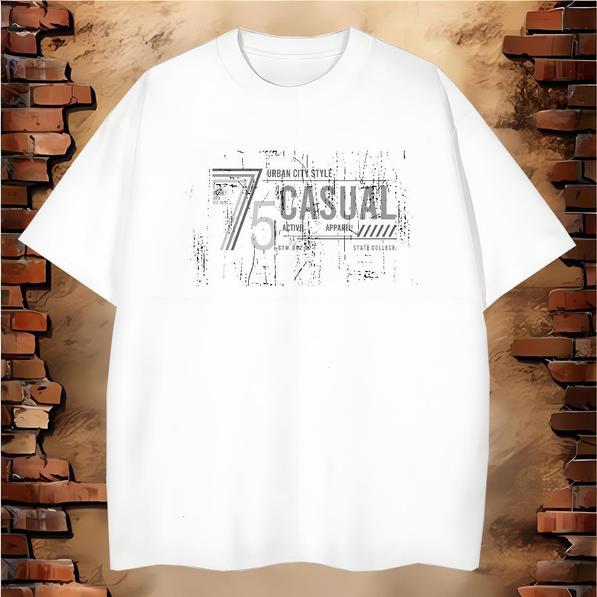 TOP Quality letter 100% Cotton 230g Tshirts Summer Casual Breathable Short Sleeve T shirt Fashion Casual Custom Big Size Polos