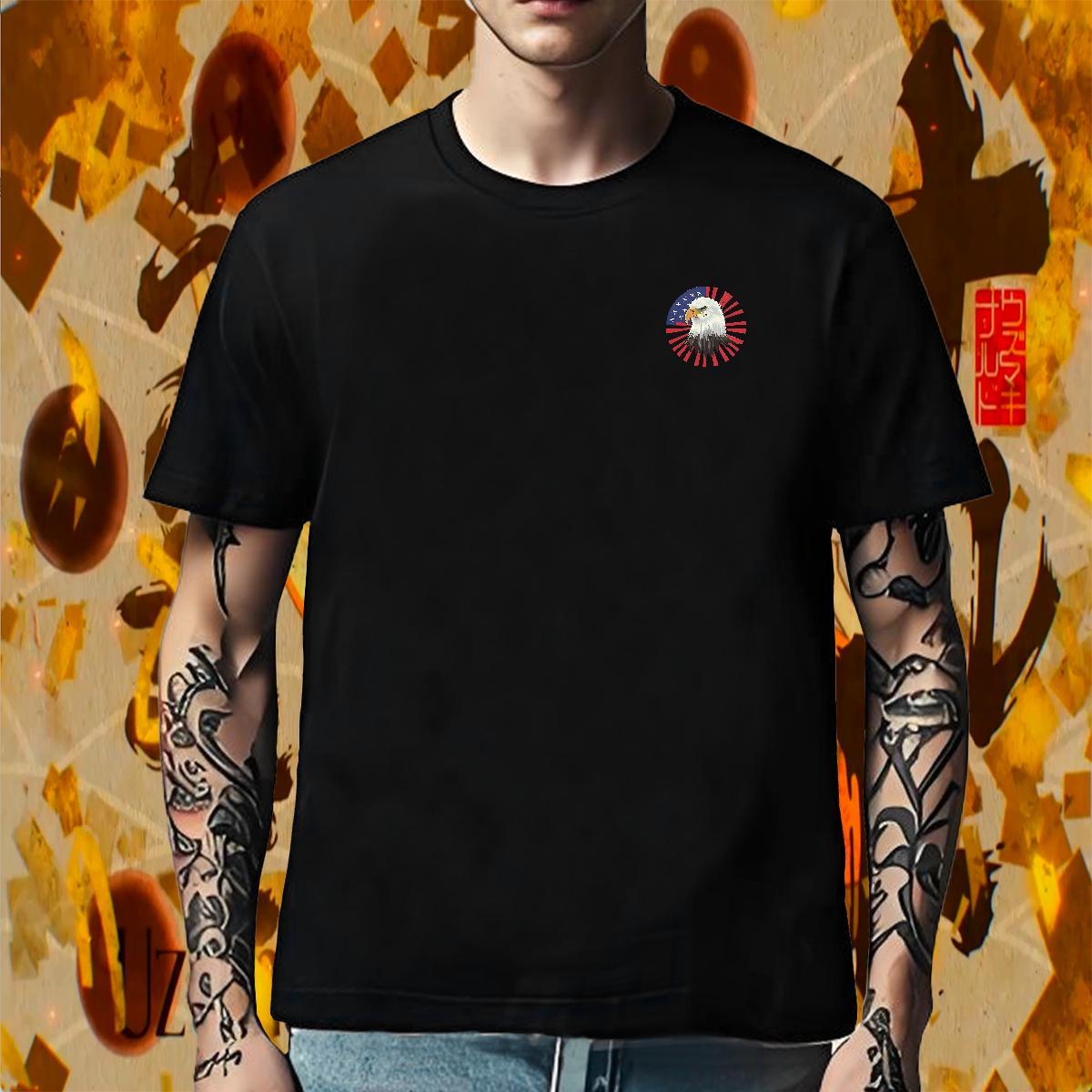 Unisex Tshirt for Man Woman Sports Casual 230g Pure Cotton Custom Printed Breathable Short Sleeve eagle T Shirt For Man 2024 Tees