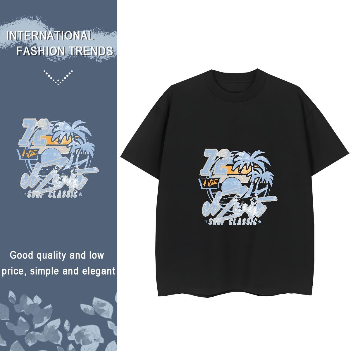 Stylist Womens Tshirts Street Wear Comfortable Clothings Wholesale 230g Pure Cotton beach Anime T-Shirts