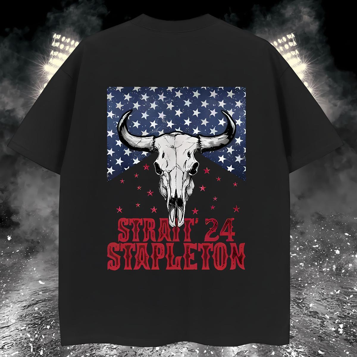 T-Shirts for Men 230g Cotton straif 24 stapleton Hip Hop Street Pure Cotton Oversized Couples T Shirts Classic Casual Brand Tshirts