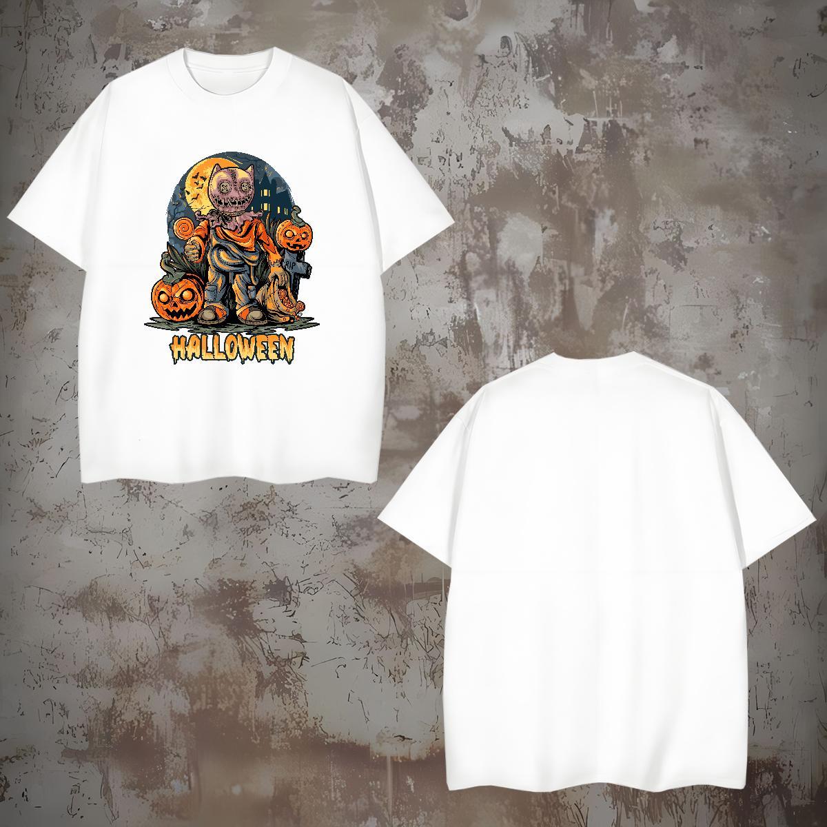 Popular T shirt pumpkin Short Sleeve O-Neck Sports Casual Customized Print 230g 100% Cotton Men Tops Tees New Designer Clothes