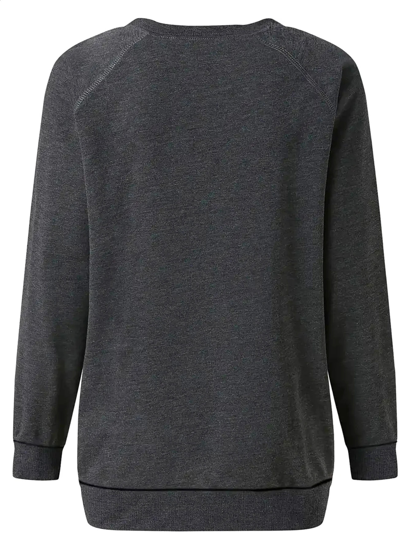 Bohemian floral print sweater collarless casual autumn and winter womens shoulder hoodie 240819