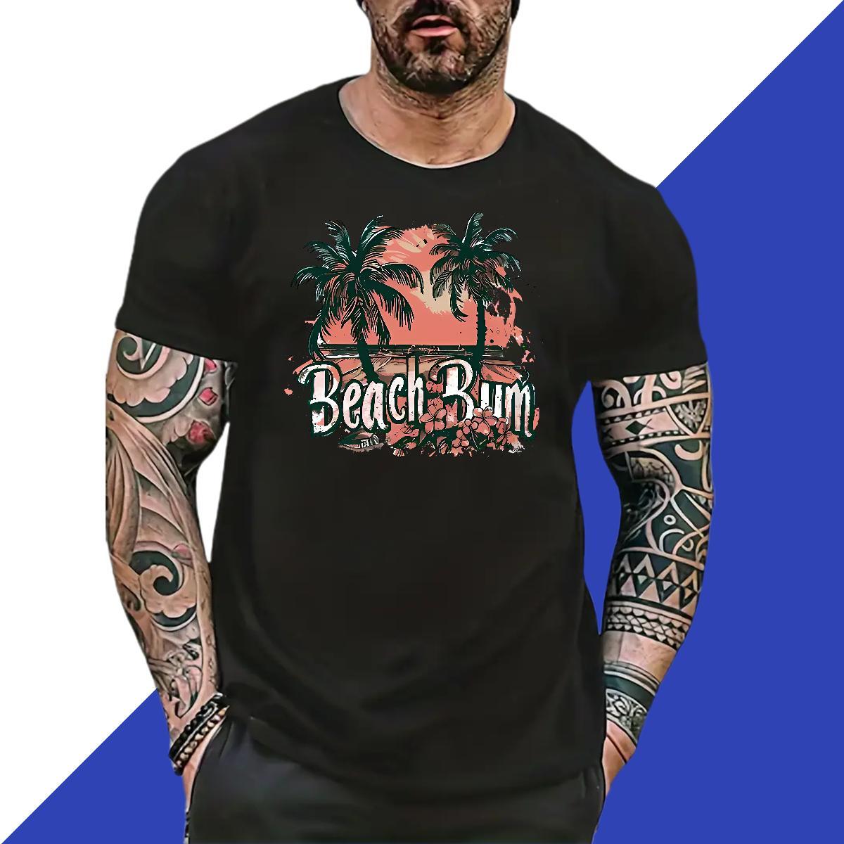 Customized Men Clothes T-Shirt palm Street Wear 230g 100% Cotton Tee Shirt Breathable Soft Classic Men T Shirts Graphic