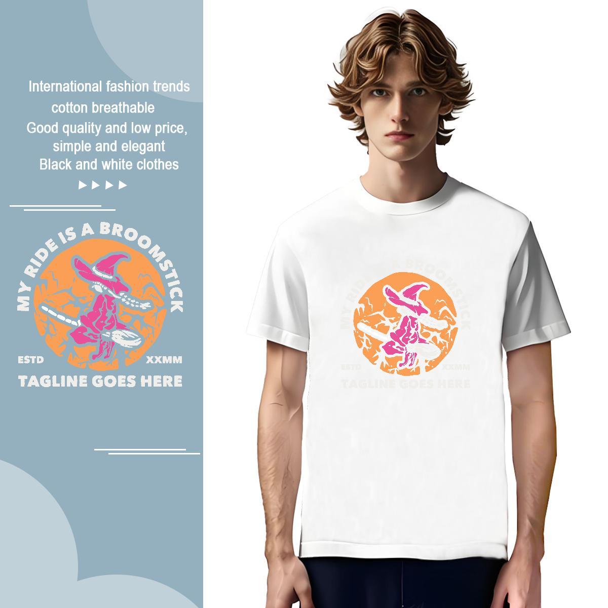 Designer letter T shirt Daily Wear Mens Tshirts 230g 100% Cotton 2024 DIY Breathable Short Sleeve DIY Printed Top Tees