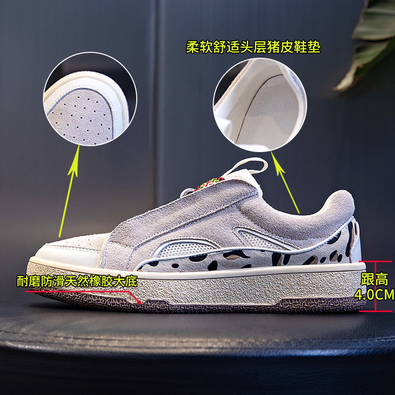 Ddmysports Genuine Leather Small White In Autumn New Casual Flat Bottomed Versatile Single For Women With Shallow Lace Up Sports Shoes Trend OUTDOOR