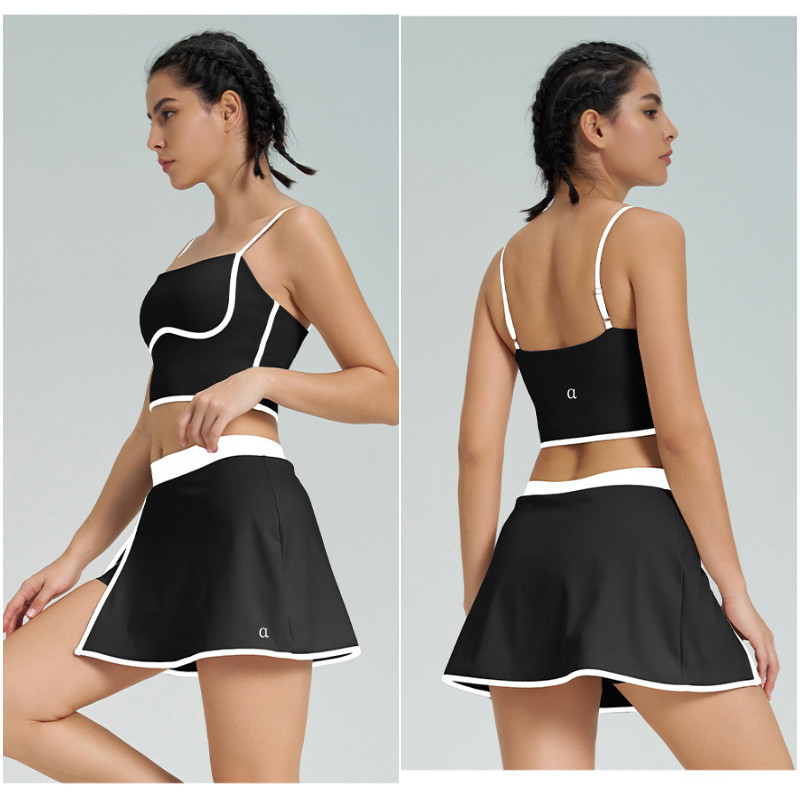 Women's Tracksuits AI4023 Women Set Skirt Suit Two Pieces bralette Tennis Tracksuits Bra Fitn Skirts Workout Sports Clothes Y250116VBF8