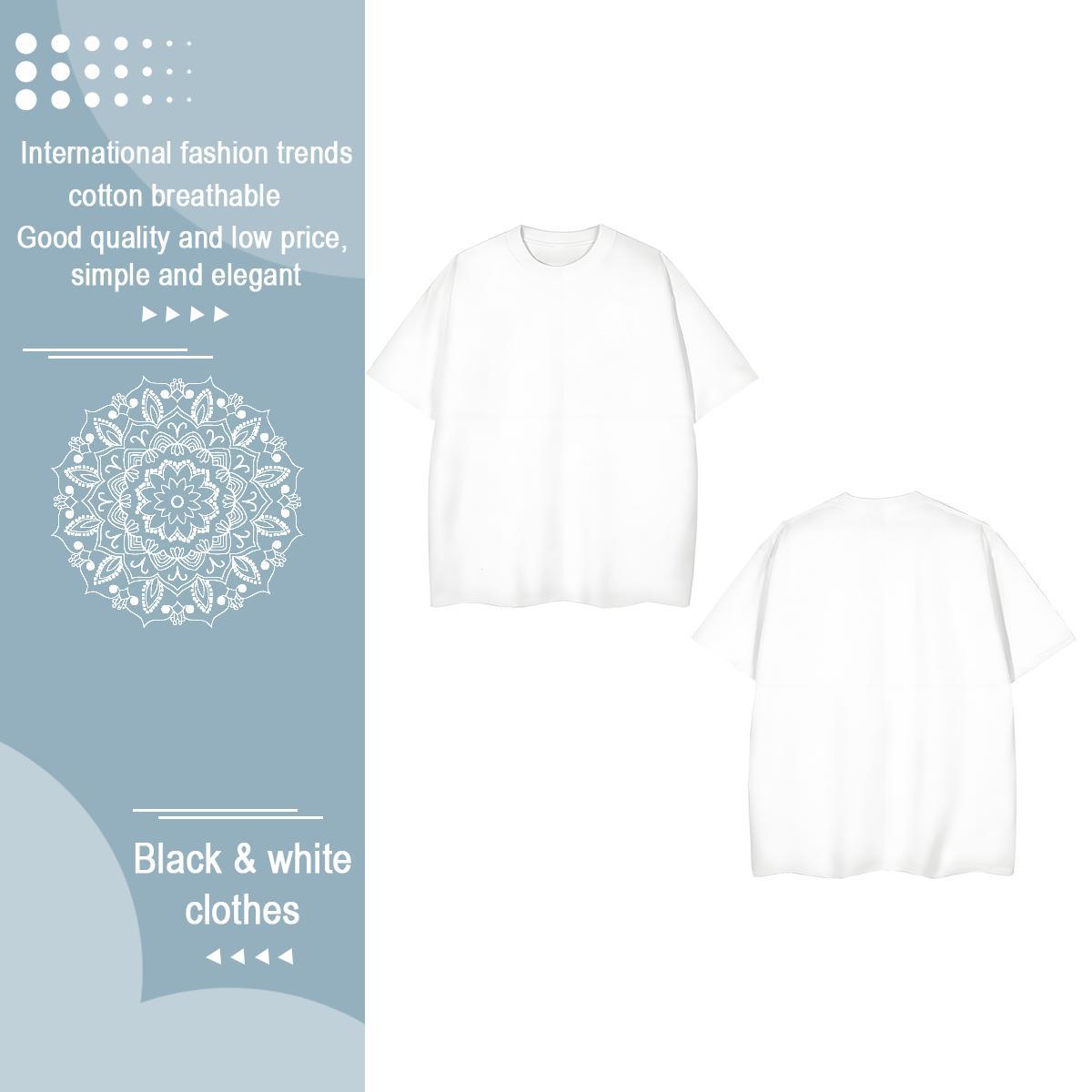 2024 Designer Tshirts flower High Street Hip Hop 230g Cotton Polos Short Sleeve O-Neck Soft T Shirt For Man DIY