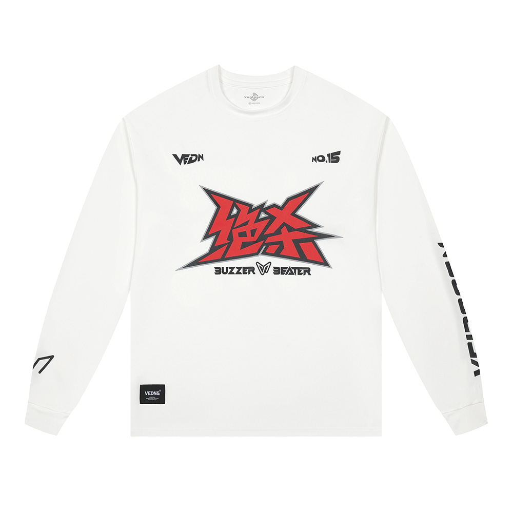 Number 15 Long Sleeve T-Shirt for Men Quick Drying Breathable Casual Sports Outdoor Top Tee Basketball Jersey Soft Daily Shirt