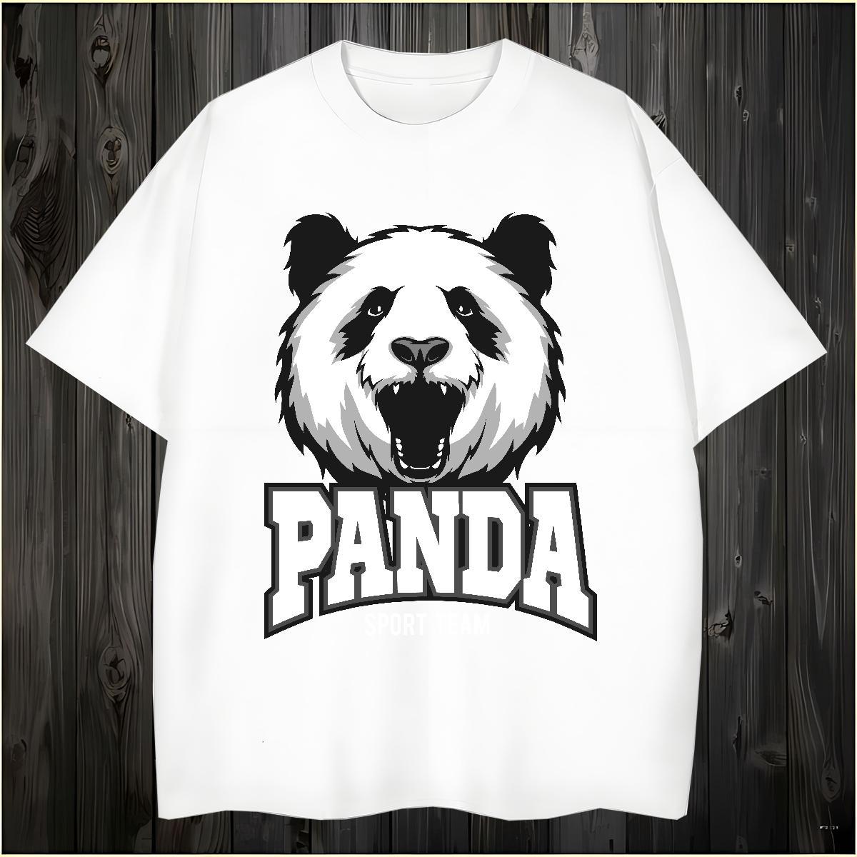High Quality Man T Shirts panda Breathable Short Sleeve Casual Daily Wear White Plus Size 230g 100% Cotton Men Clothes T-Shirt New Arrival Polos