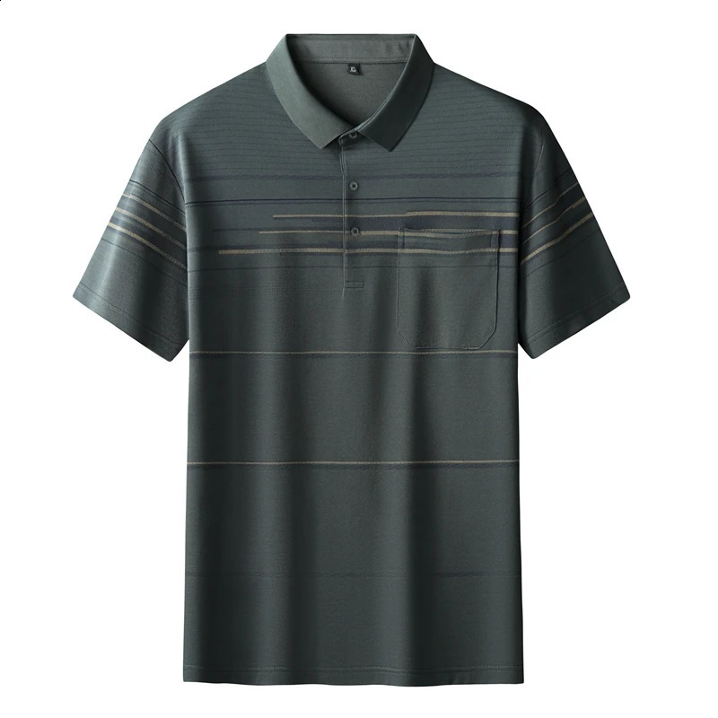 8XL 7XL 6XL Summer High End Breathable Polo Shirt Men Short Sleeve Lapel Mens Shirts With Pocket Casual chemise homme 240820