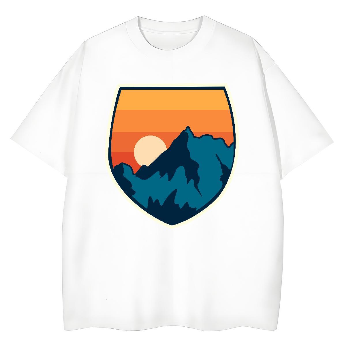 Custom Unisex Tshirts Beach Breathable Crew Neck Tops Shirt Wholesale 100% Cotton 230g sky Custom Print Plus Size Womens T Shirts