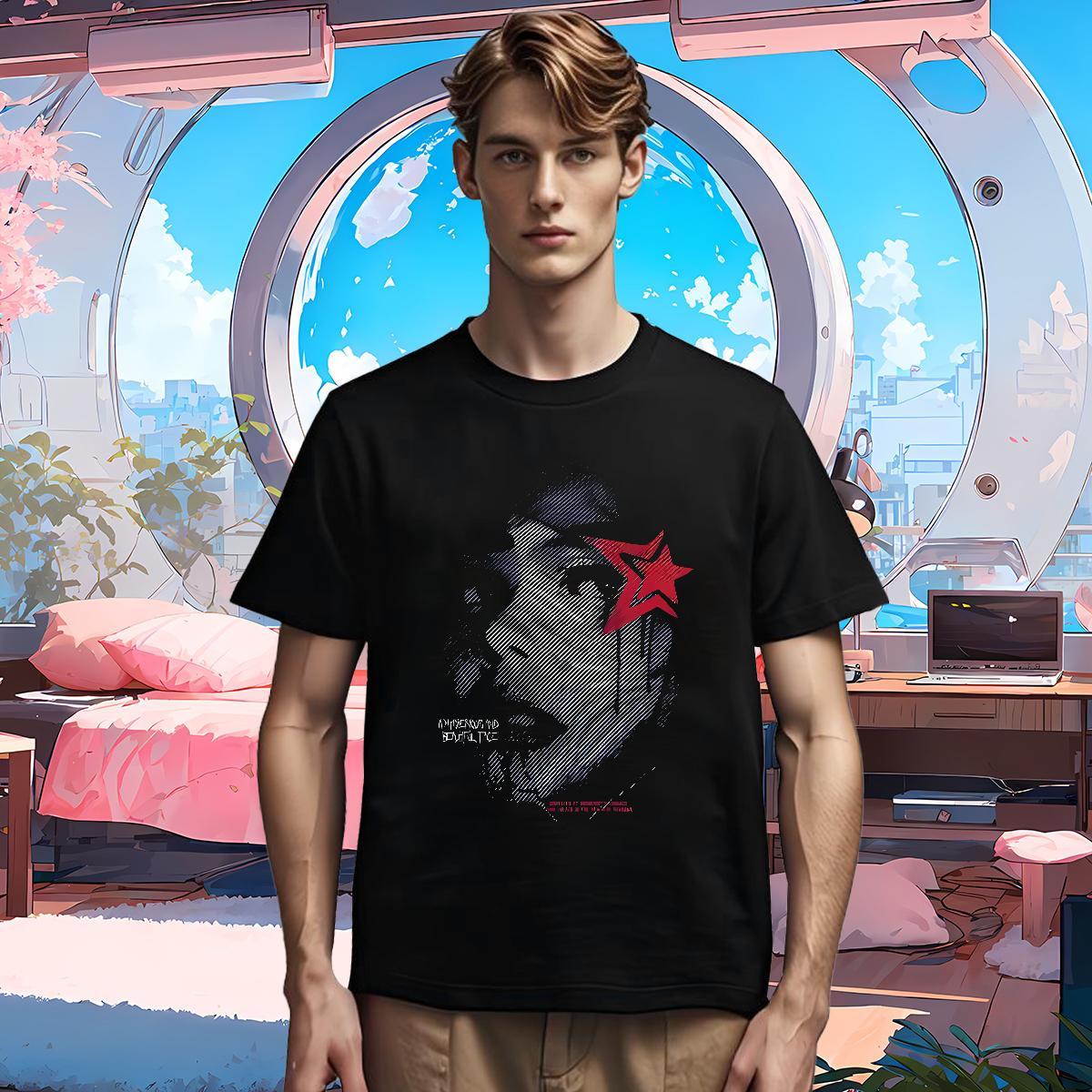 T-Shirts 230g Pure Cotton star Outdoor Breathable Short Sleeve Custom Big Size Men Tees DIY Customized Loose Tees Shirts
