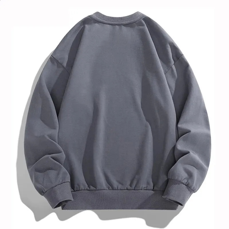 Mens round neck long sleeved Tshirt solid sweater casual sports elastic mens clothing WY000 240819