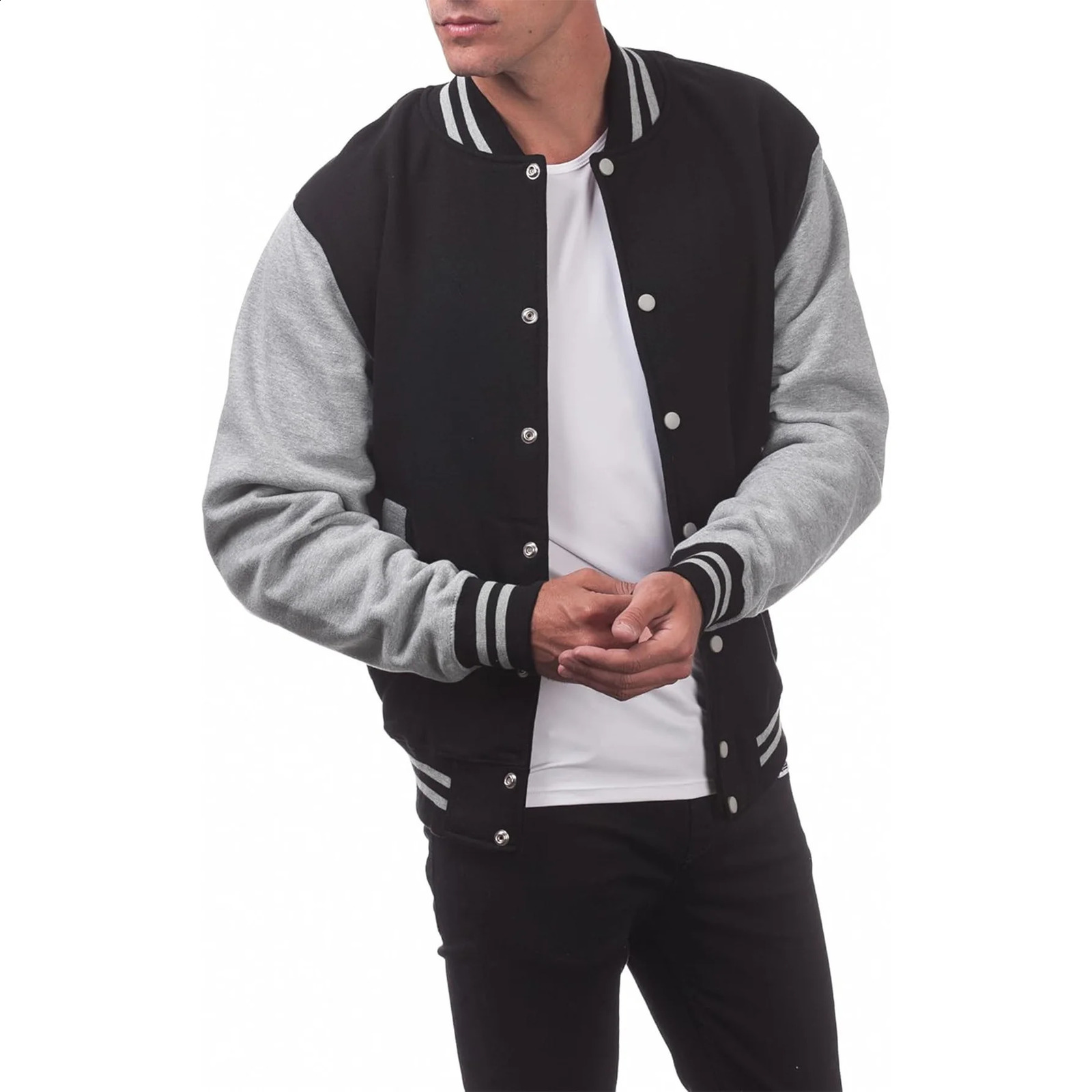 Cross border mens hoodie with wool cardigan jacket button up baseball casual 240819