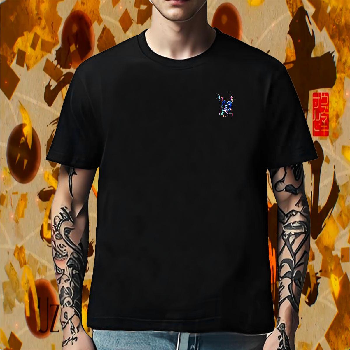 Comfortable Men Clothes T-Shirt Street Wear 230g 100% Cotton Asian Size O Neck Short Sleeves coloful dog T Shirts Men Fashion Casual Top Tees