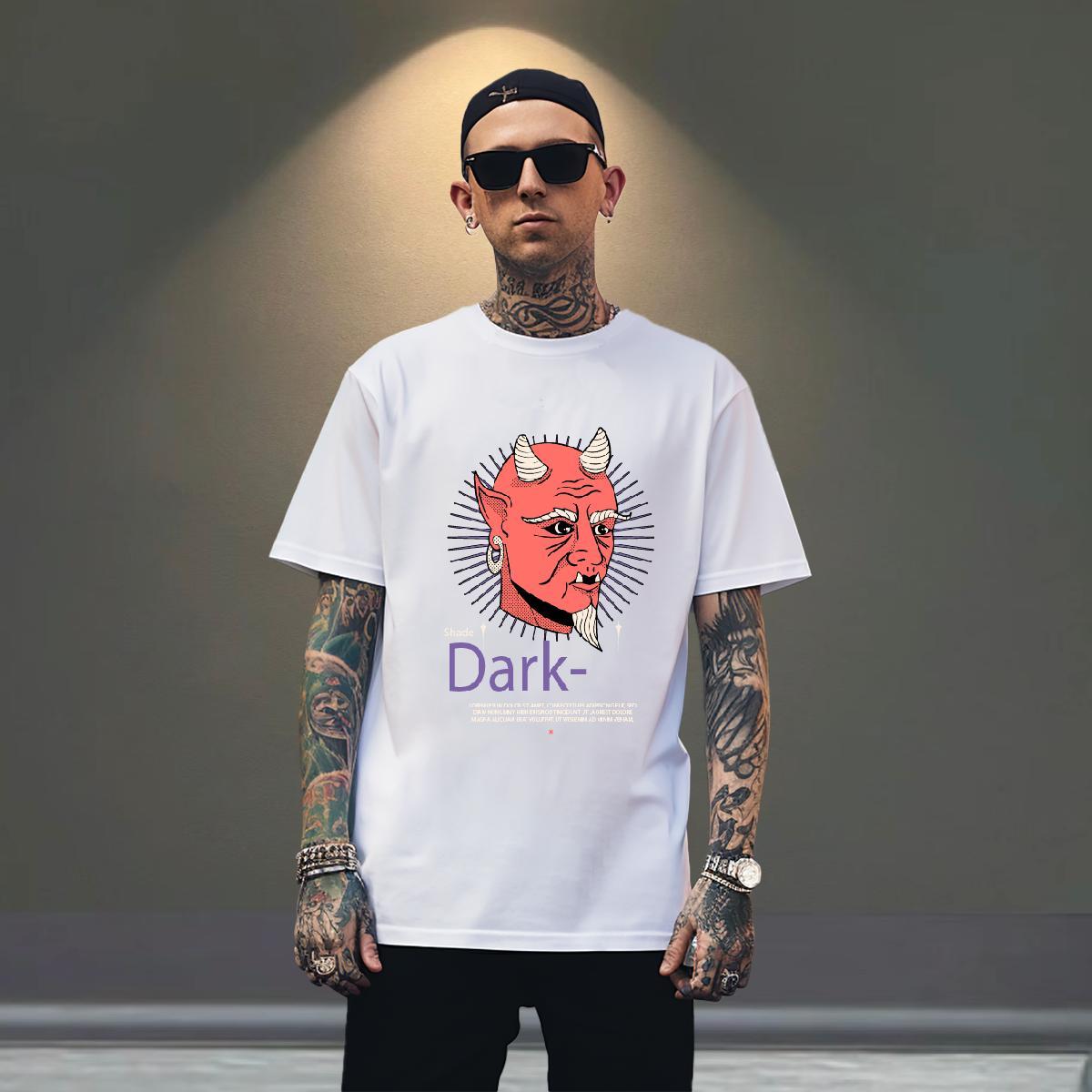 Popular Couples T Shirts Home Outdoor 230g 100% Cotton Custom Printing Breathable Short Sleeve Western style T Shirt For Man Casual New Polos