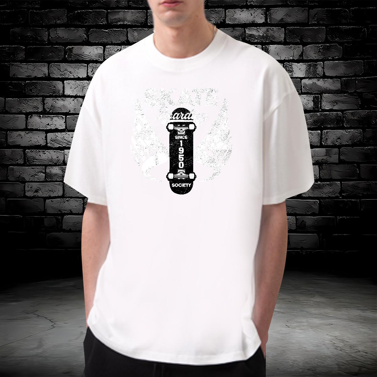 Comfortable skateboarding 100% Cotton 230g Men Tops Tees Outdoor Breathable Man T Shirts Stylist Black Oversized Tshirts