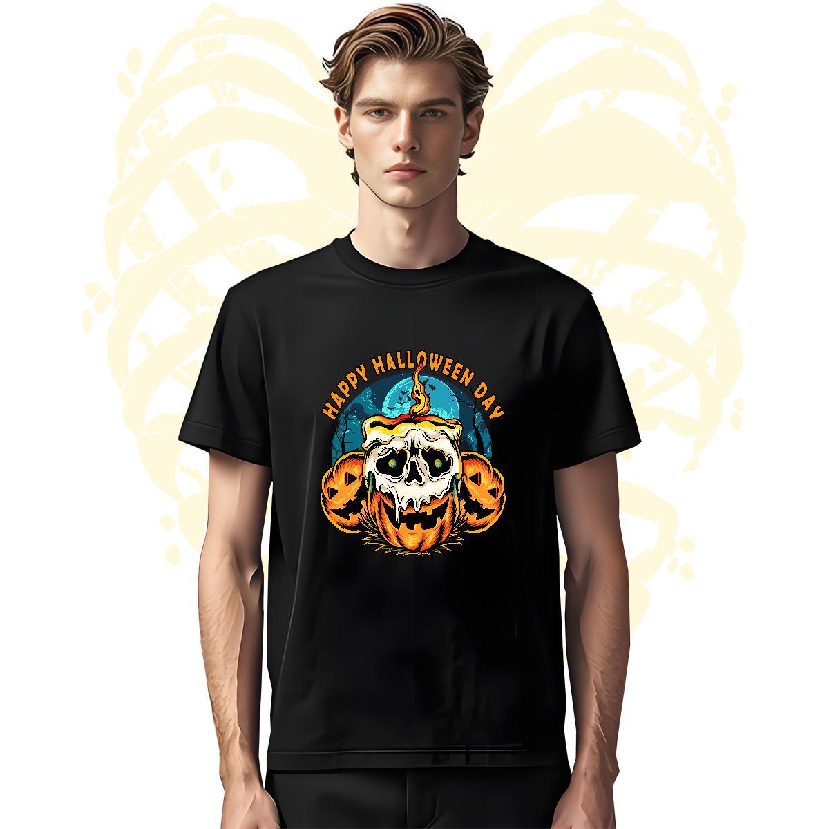 Brand T-Shirts for Men pumpkin Breathable Soft Summer Casual Asian Size 100% Cotton 230g Men Tshirts Designer Polos