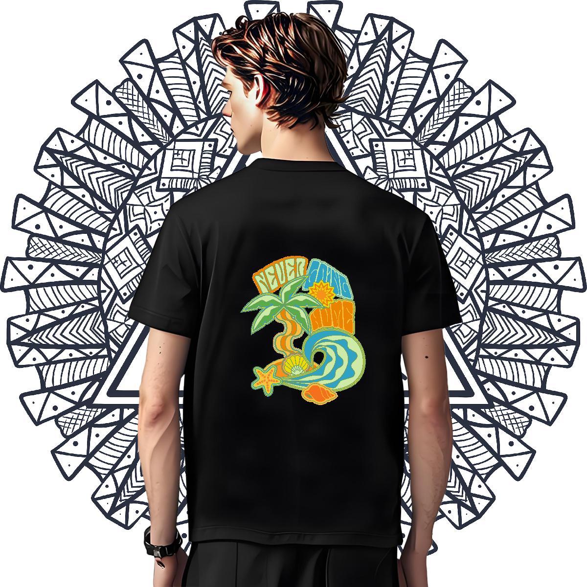 Unisex Tshirt for Man Woman Street Wear 230g Cotton Graphic Breathable Short Sleeve beach T-Shirts DIY Clothings
