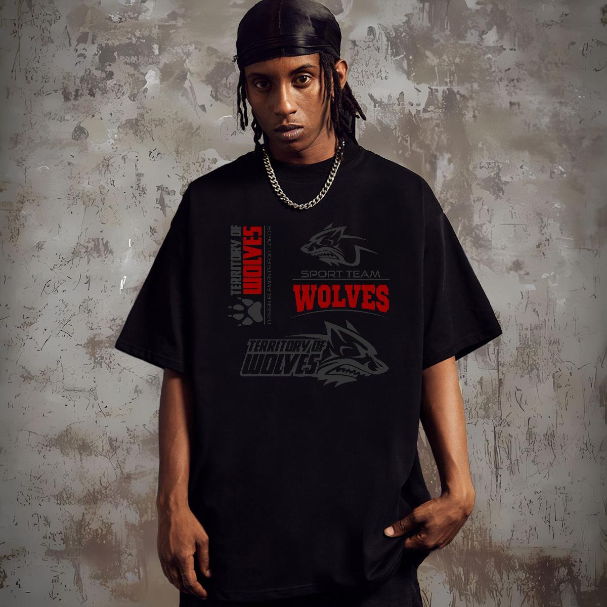 Soft T Shirt For Man wolf Breathable Soft Hip Hop Plus Size Custom 230g 100% Cotton Couples T Shirts 2024 Designer Tops Tees