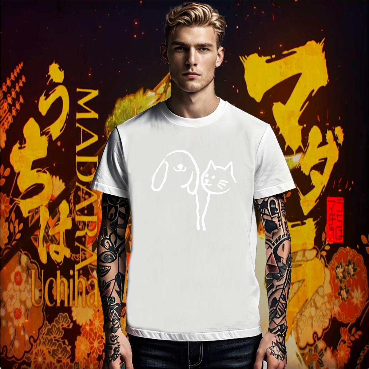 Free Shipping Tshirts cat High Street Hip Hop 230g Cotton Clothes Short Sleeve O-Neck TOP Quality T shirt Custom Printing