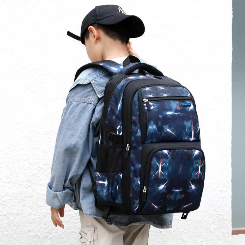 elementary school bag with trolley stair climbing cart rolling school backpack with wheels boys book bag student stationery bag Y240820