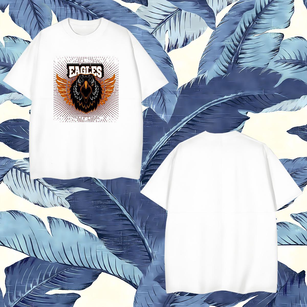 Designer Men Tees eagle Home Outdoor 230g Pure Cotton Clothes Short Sleeve Soft Cool T Shirt For Man White Plus Size