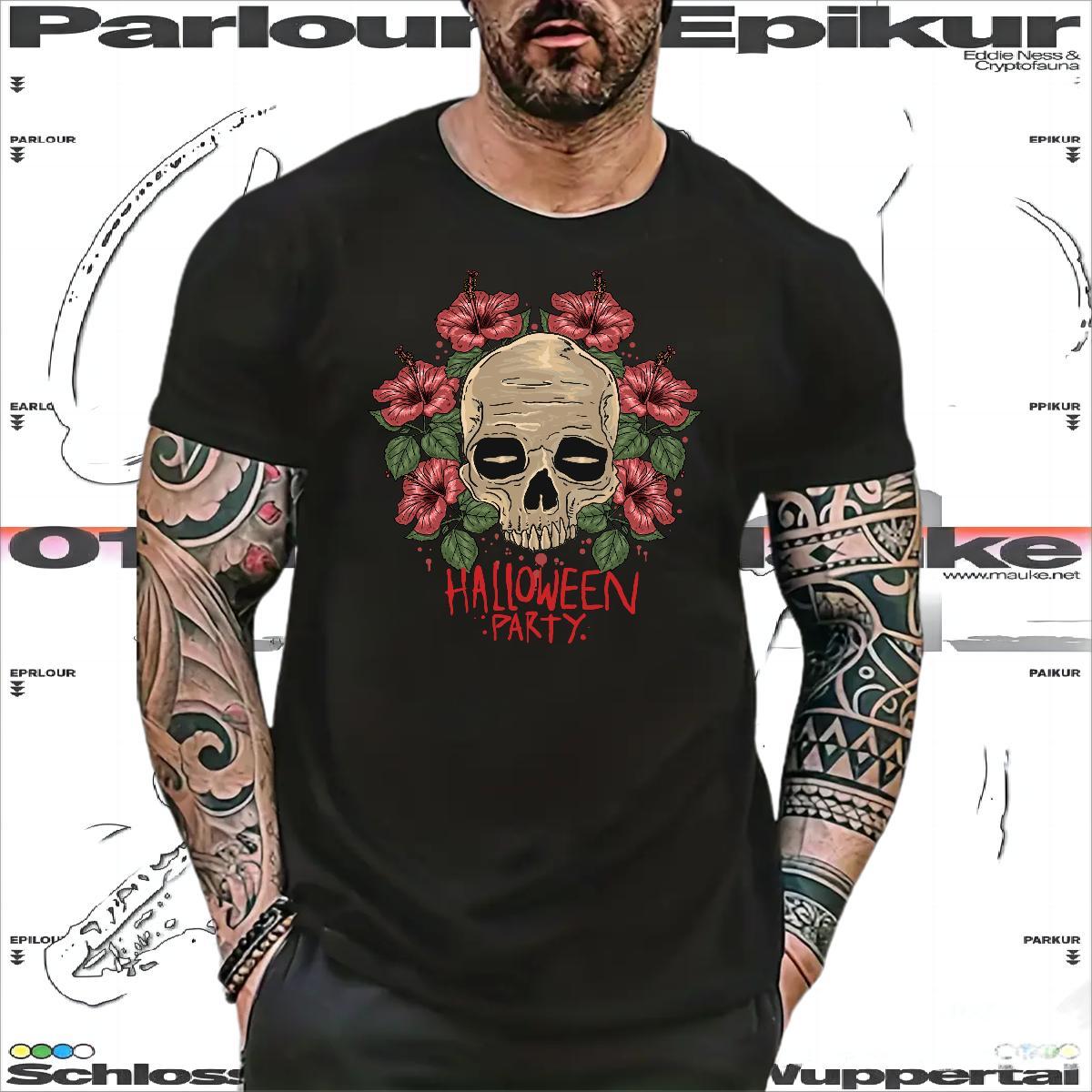 Comfortable T shirt flower Short Sleeve Soft Summer Casual Cartoon Printing L-4XL 230g Cotton Mens Tshirts New Designer Tees Shirts