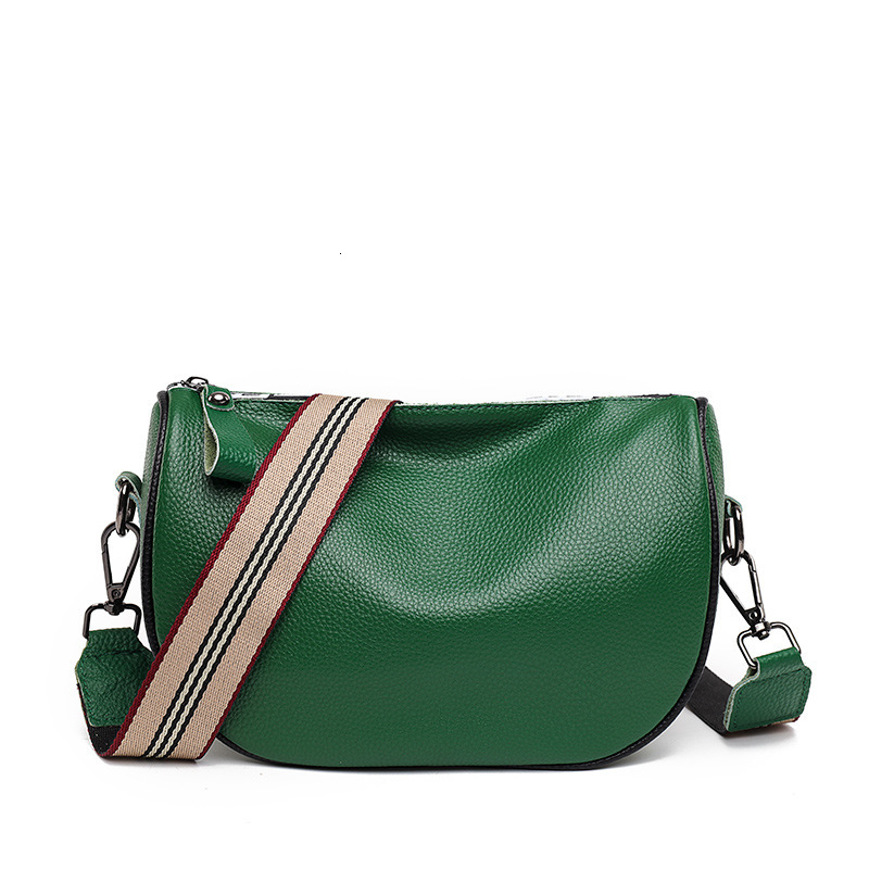 2025 New Genuine Leather Women s Handbag, Simple And Fashionable Designer Wide Shoulder Strap Single Shoulder Crossbody Bag Soft Leather Square Bag