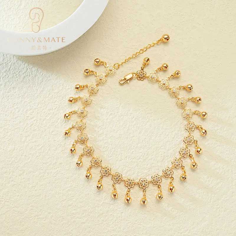 New Trend Womens Fine Jewelry 18K Gold Plated High Quality Low Allergen Adjustable Fashion Womens Ankle W240815