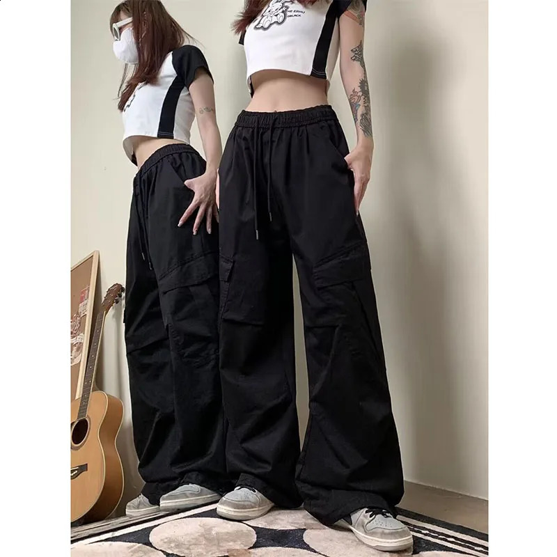 Lucyever Y2K Streetwear Cargo Pants Women Vintage Big Pocket Baggy Oversize Sweatpants Woman Harajuku Unisex Joggers Trousers Z260314