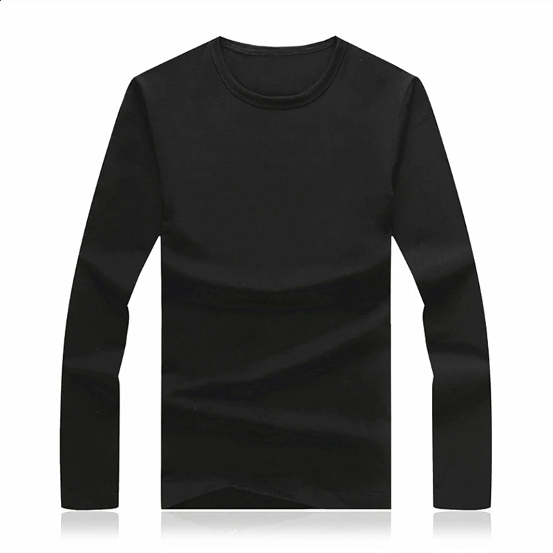 MRMT Mens T-Shirts 3 Basic Colors Long Sleeve Slim Men T-Shirt Young Man Pure Color Tops Tees Shirt O-Neck For Male 240820