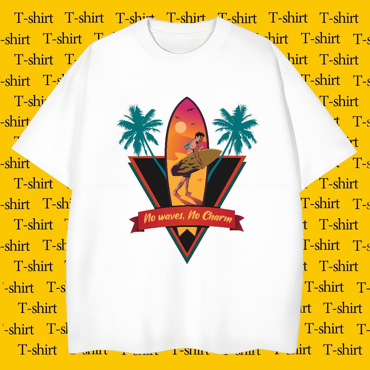 Popular sea 230g Cotton Mens Tshirts Hip Hop Street Pure Cotton Mens T Shirts Custom Graphic Tees