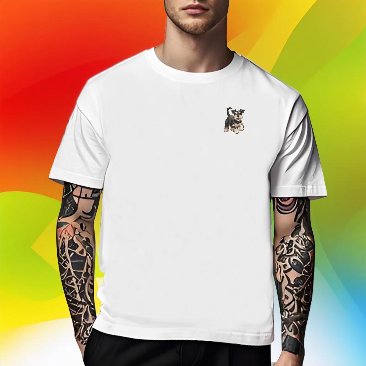 Soft Couples T Shirts Home Outdoor 230g Cotton White Plus Size Breathable Short Sleeve dog T-Shirts for Men Free Shipping Clothings