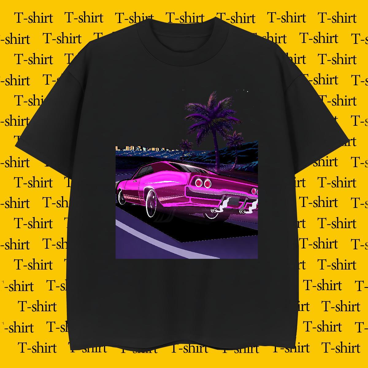Soft Men Clothes T-Shirt Casual Daily Wear 230g Cotton DIY Printed Breathable car T-Shirts for Men Factory Direct Tshirts