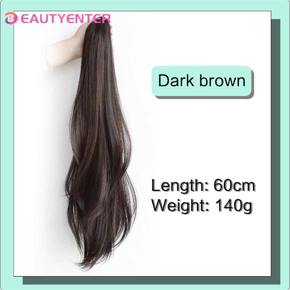 Wig ponytail grip micro curls long straight ponytail high mesh ponytail red female micro curls ponytail W240817