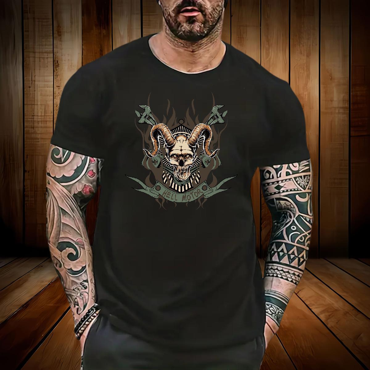 Factory Direct Tshirt for Man Woman shape Summer Casual 230g Pure Cotton Polos Crew Neck Comfortable T shirt Skull