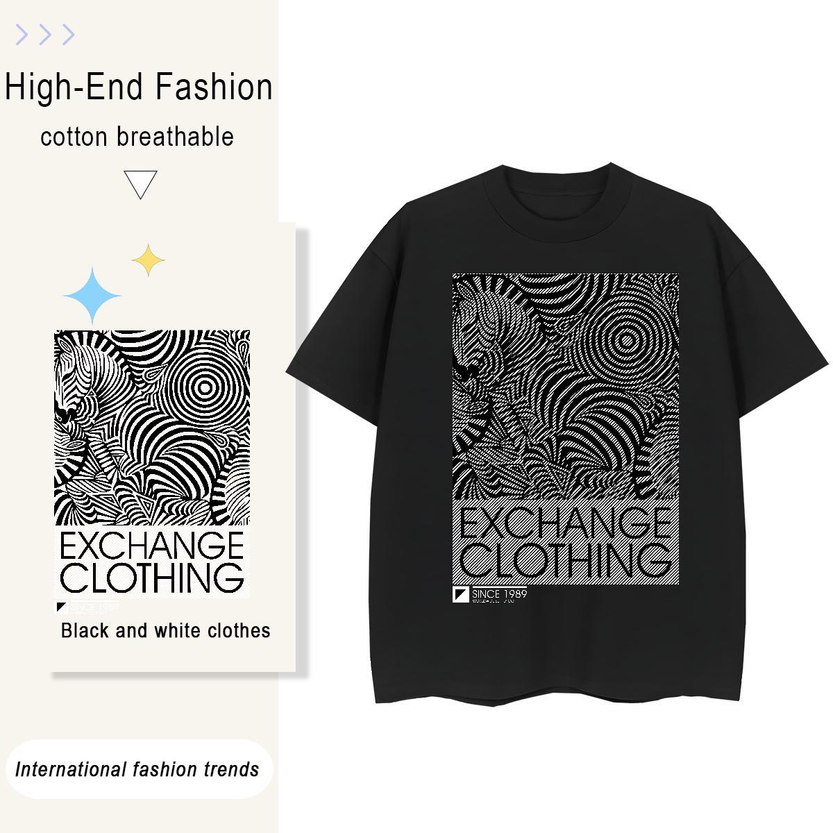 TOP Quality Woman Tshirt Casual Daily Wear Crew Neck Tops Tees Free Shipping 230g 100% Cotton zebra Graphic Woman T Shirts