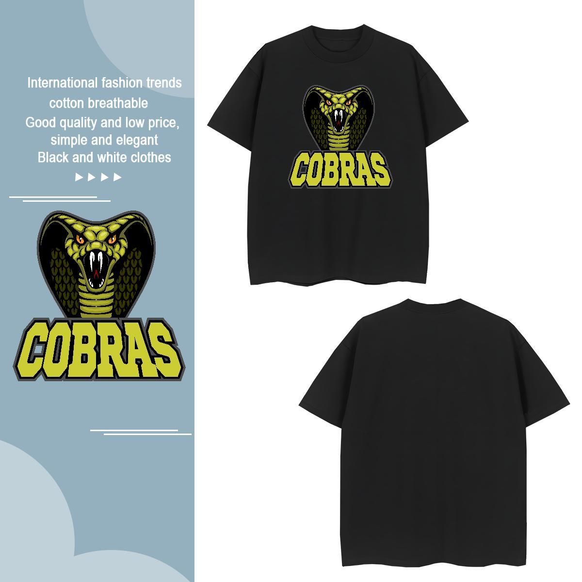 T shirt 100% Cotton 230g cobra Sports Casual Breathable Crew Neck Skull Tshirts New Arrival Cool Design Tee Shirt