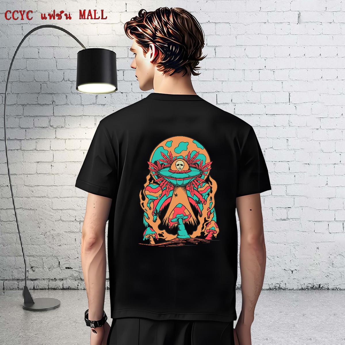 Classic Couples T Shirts Casual Beach 230g Cotton DIY Printed Crew Neck Breathable ET T Shirt For Man Fashion Casual Tees Shirts