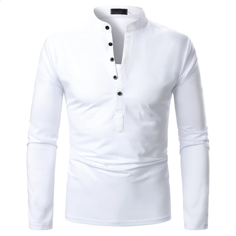 Men T-shirt Men Shirt Long Sleeve T-shirt Solid Color Tops Clothing Autumn Streetwear Casual Fashion Men T-shirt 240820
