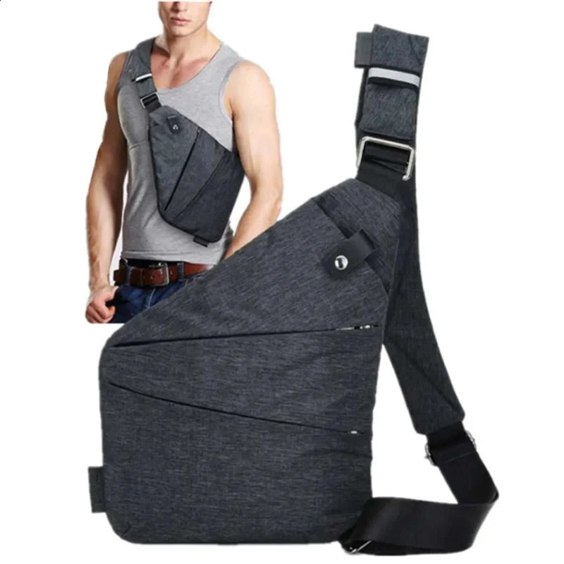 Multifunction Chest Bags Anti Theft Single Crossobdy Bags for Men Male Cross Body Messenger Bag Burglarproof Shoulder Bag 240819
