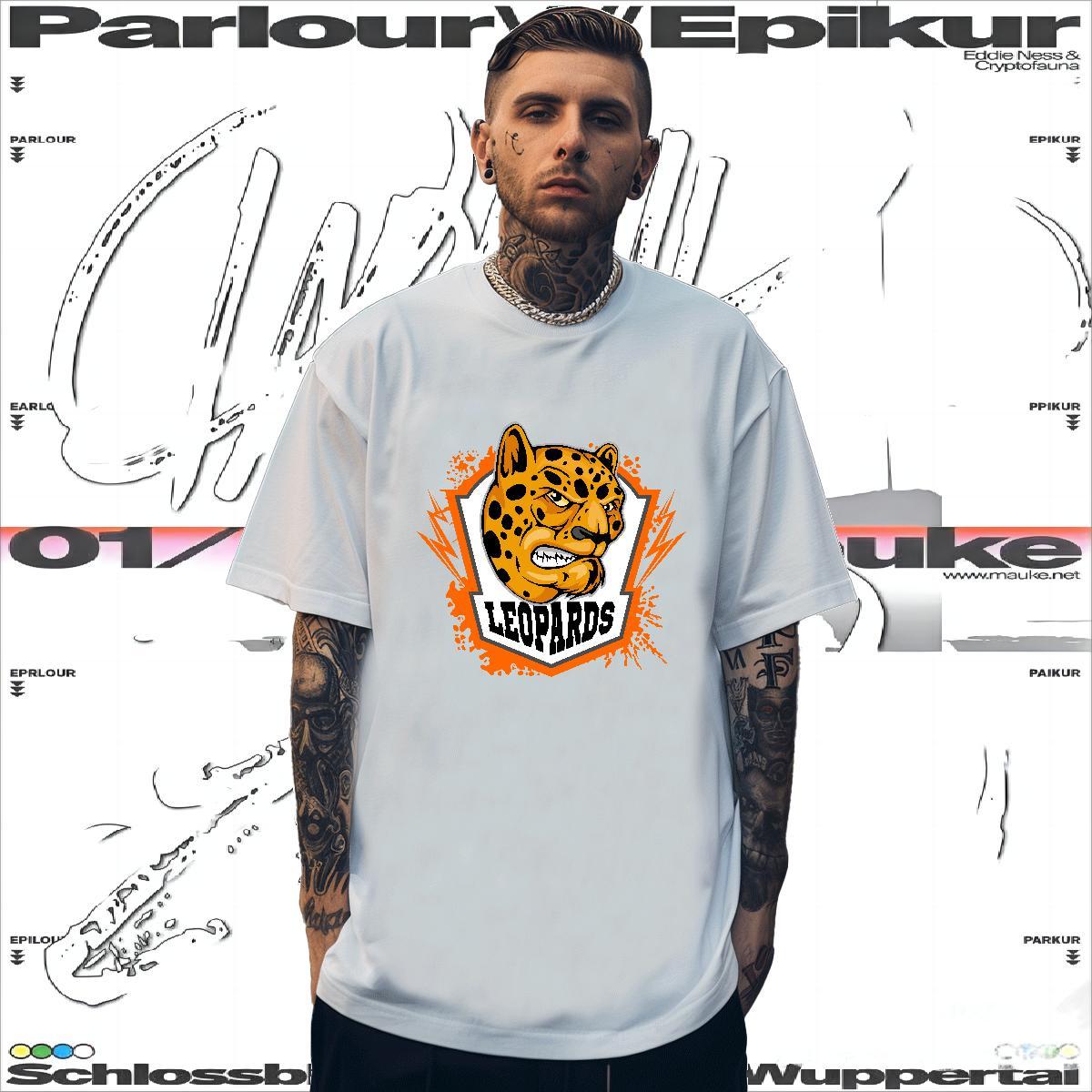 Comfortable Men T Shirts leopard O Neck Short Sleeves Street wear Hip Hop DIY 100% Cotton 230g Men Tees Fashion Casual Tops Shirt