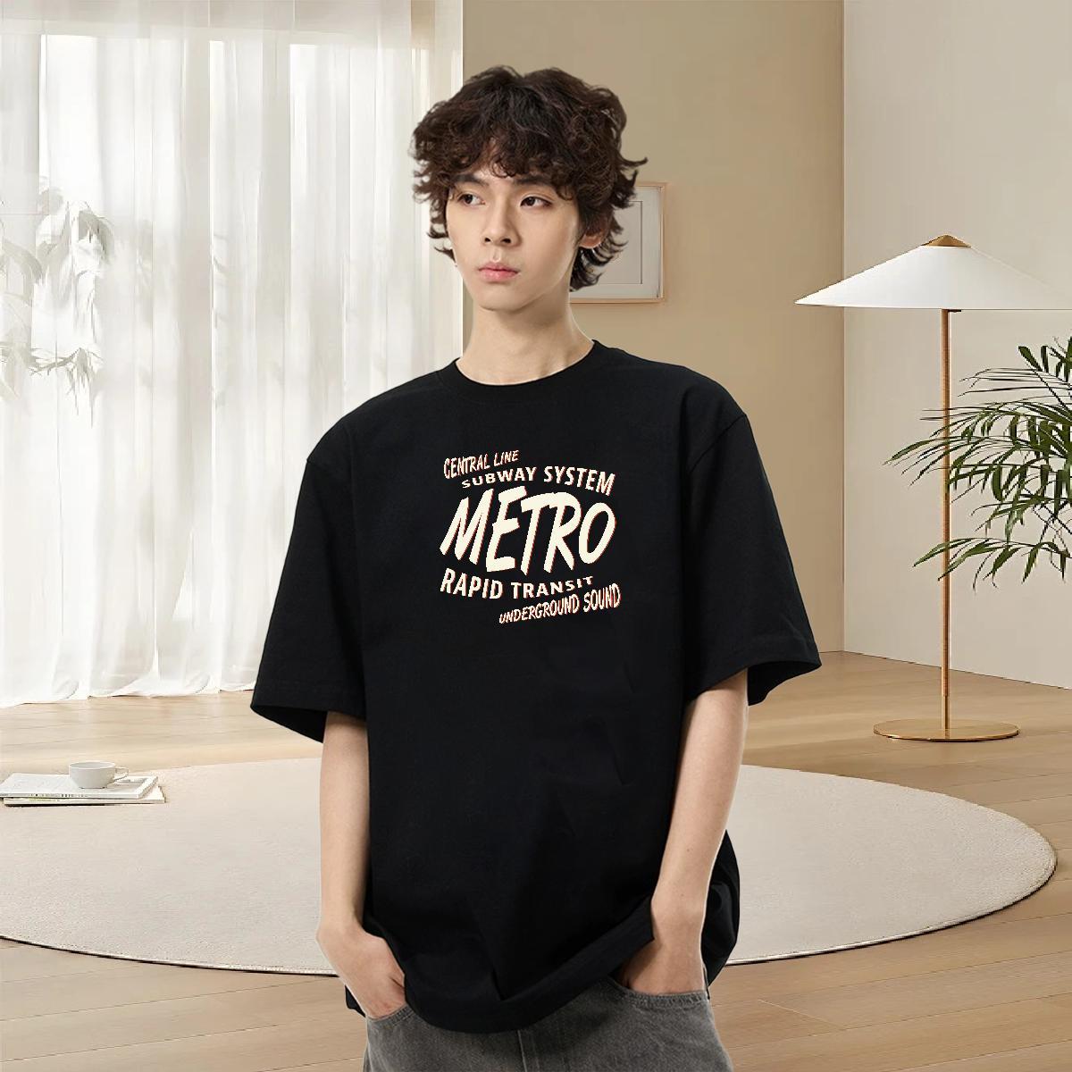 Free Shipping Couples T Shirts Casual Beach 230g Pure Cotton DIY Breathable Short Sleeve letter T-Shirts 2024 Summer Tops Shirt