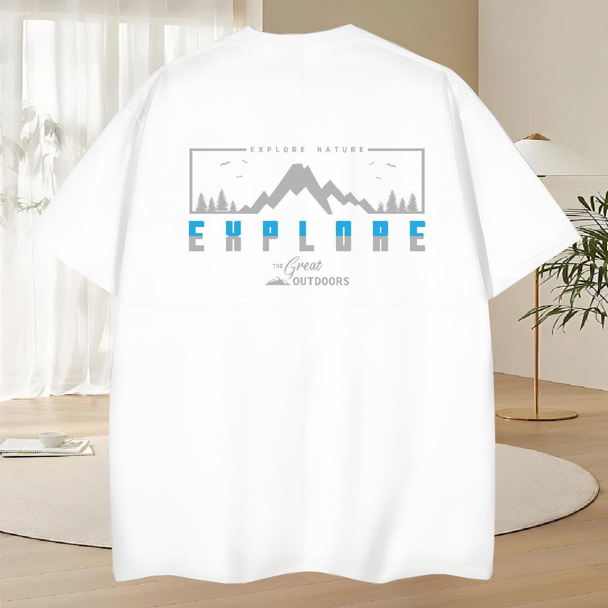 High Quality Men Tees Street Wear 230g Cotton Custom Cartoon Short Sleeve Soft mountains Man T Shirts 2024 Designer Top Tees