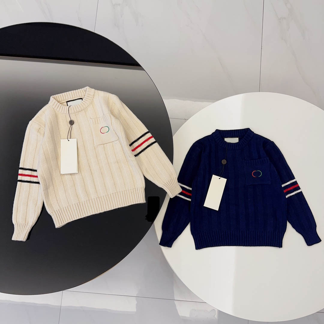 Designer G Child Pullover Luxury Sweater For Kids Brand Letter High Quality Girls Boys Long Sleeves Embroidery Child Sweater -6 Soft Children Tops DZD24082015