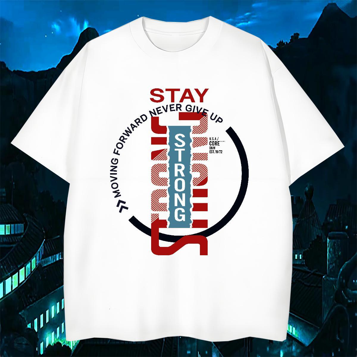 Free Shipping letter 230g Cotton Men Tops Tees Hip Hop Breathable Short Sleeve T Shirt For Man Fashion Casual Customized Print Tshirts